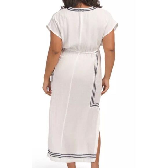 Rachel Zoe‎ Night Gown Sleep Loungewear Embroidered White 100% Cotton Size S - Picture 2 of 7